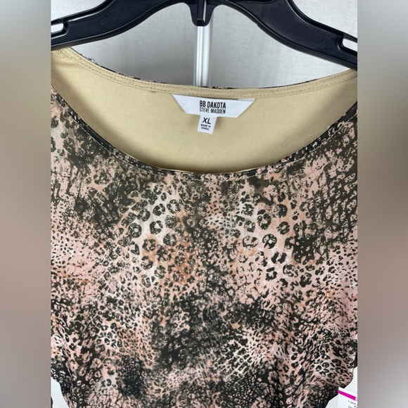 BB Dakota Steve Madden Tan LONG SLEEVE MINIDRESS Size XL NWT - Picture 6 of 10